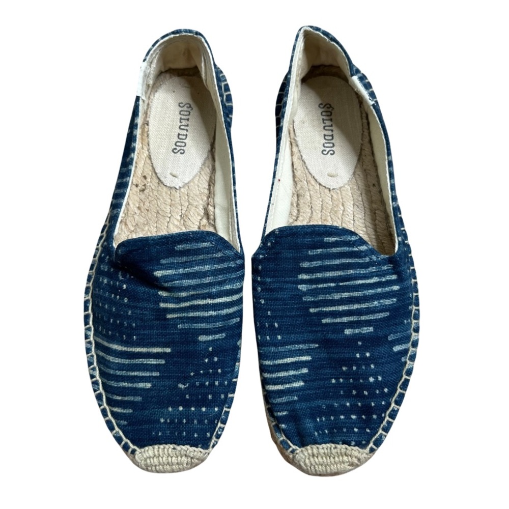 Soludos Blue Canvas Slip On Espadrilles Size 7